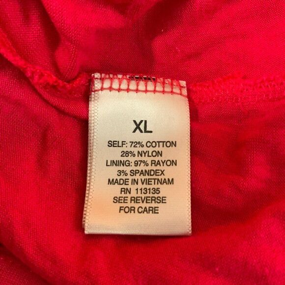 Leo & Nicole Pink Crochet Lace Overlay Short Sleeve Top XL - Picture 10 of 10